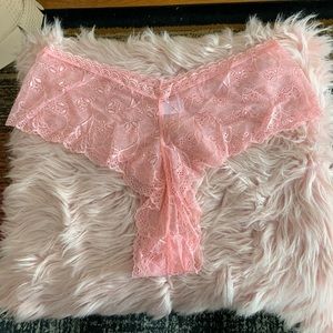 💰10/$50💰New 3XL Pink Sheer Lace Panty Knotty Knickers Underwear XXXL Panties